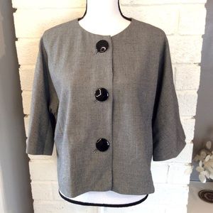 Worthington Stretch Houndstooth Cropped Blazer